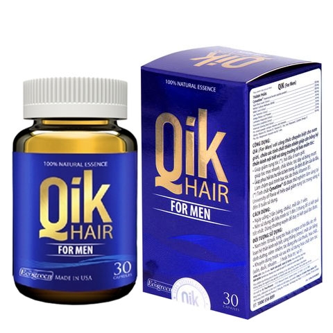 Qik Hair  Thúc đẩy mọc tóc Hộp 30 viên  Dành cho nam  Giới thiệu